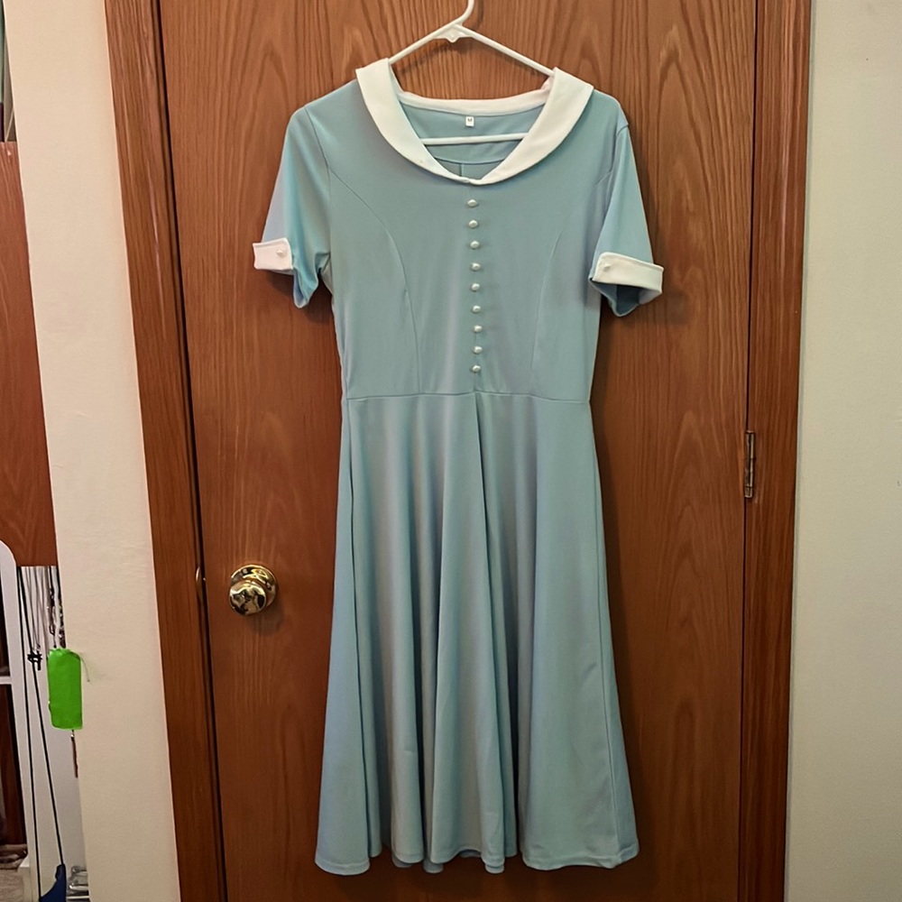 Medium blue vintage dress